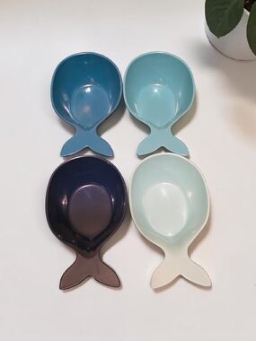 Sigrid Olsen Set Of 4 Melamine Blue Whale Bowls Set